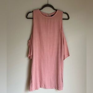 Blue Rain Open Shoulder Knee Length Dress Pink Size Small